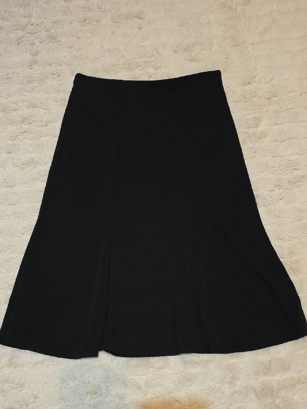 Notations Black A-Line Midi Skirt